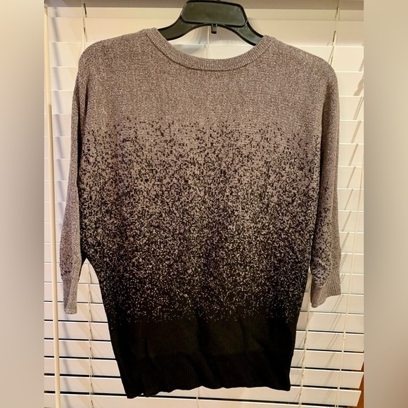 I.N. Studio Black and Silver Shimmery Sweater Size PM - Picture 1 of 8